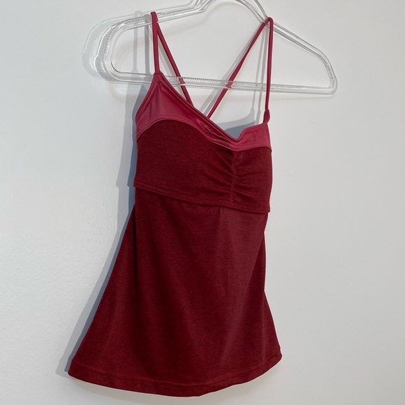 PrAna crimson red Makoa tankini strappy Swim top XS - Picture 3 of 11